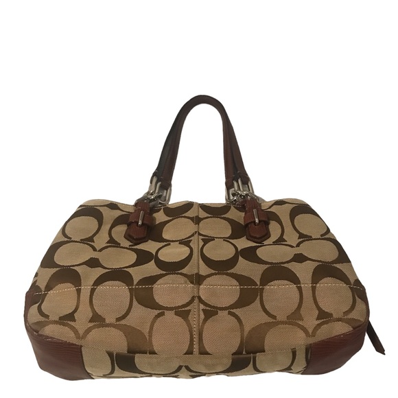 Coach Shoulder Satchel Bag Brown Tan No. D1273-17806M - Picture 3 of 11